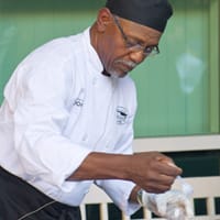 Chef Booker T. Pannell preparing delicious food