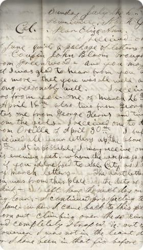 Photo of a handwritten document, written in cursive.