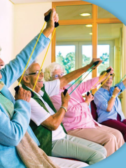 Older people exercising