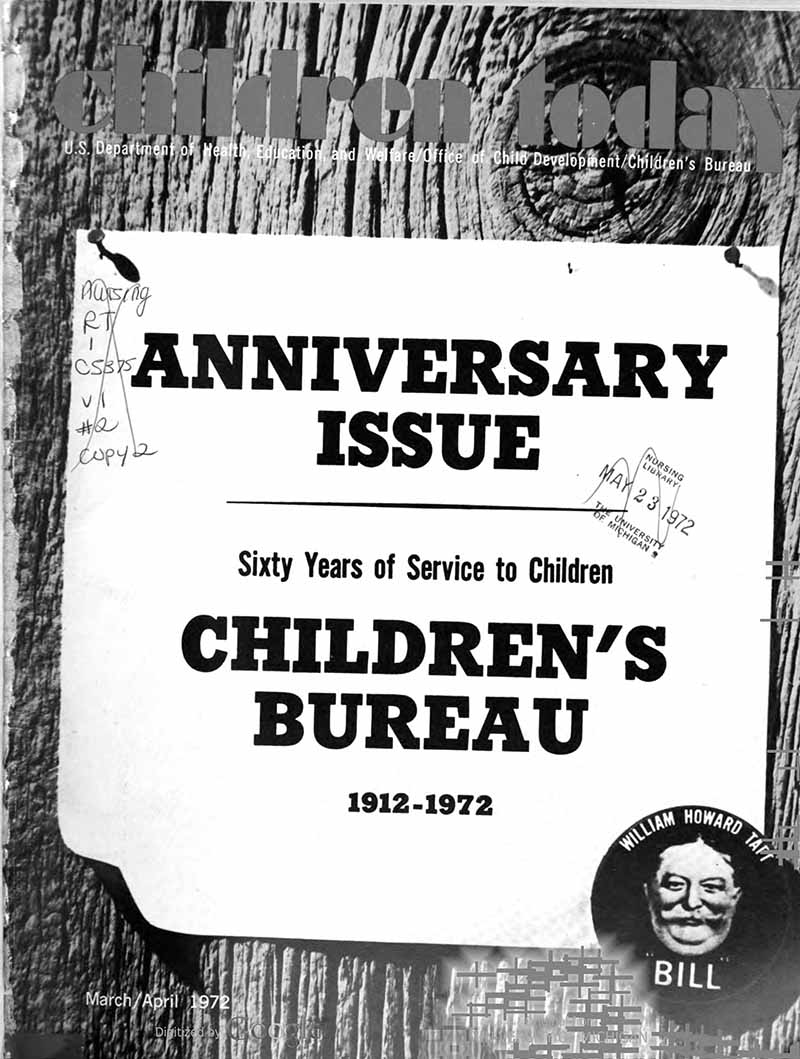 A Children's Bureau periodical titled Children Today from March 1972.